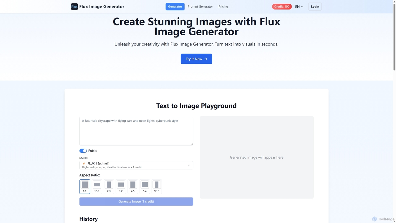 Flux Image Generator - Create Stunning Visuals for Flux Image Generator