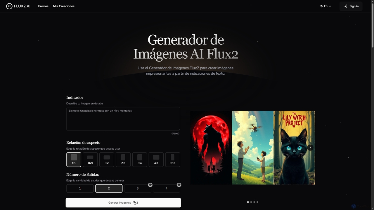 Generador de Imágenes AI FLUX2 Gratis en Línea for Flux2 AI