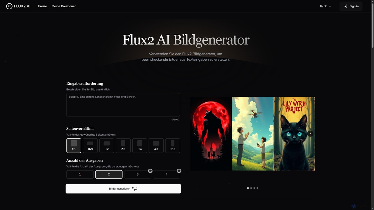 FLUX2 AI Bildgenerator Kostenlos Online for Flux2 AI
