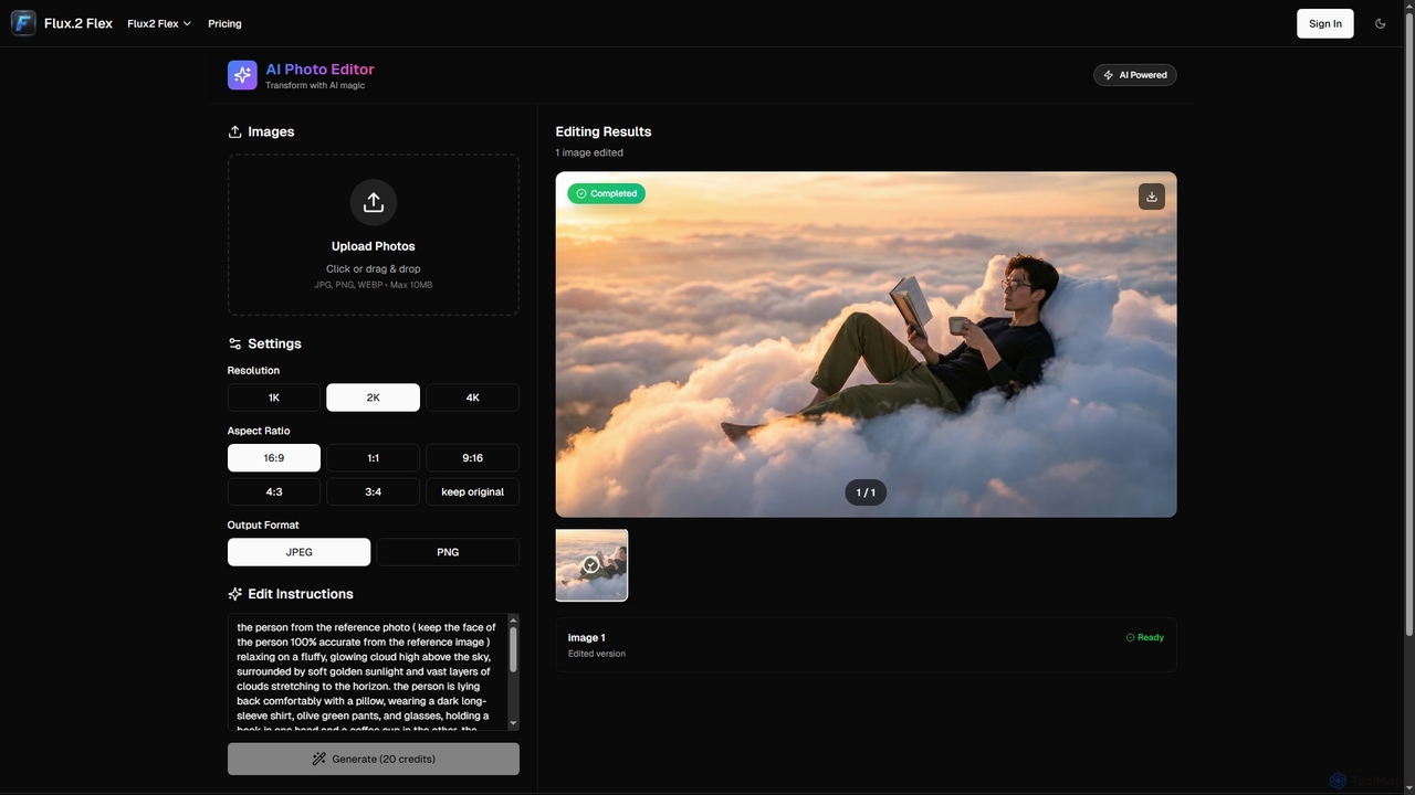 Flux.2 Flex - AI Image Generator & Editor | Text to Image & Image to Image for Flux2 Flex