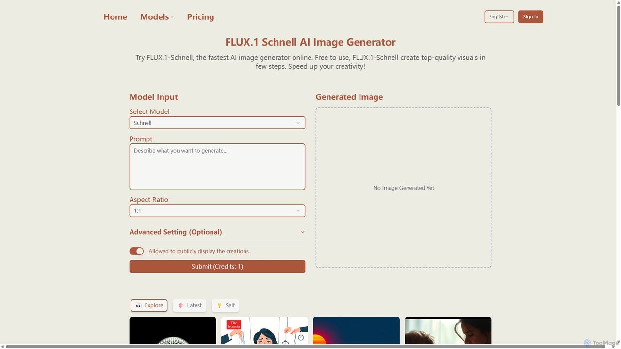 FLUX.1-Schnell: AI Image Generator Online by FLUX IMAGE for Fluximage