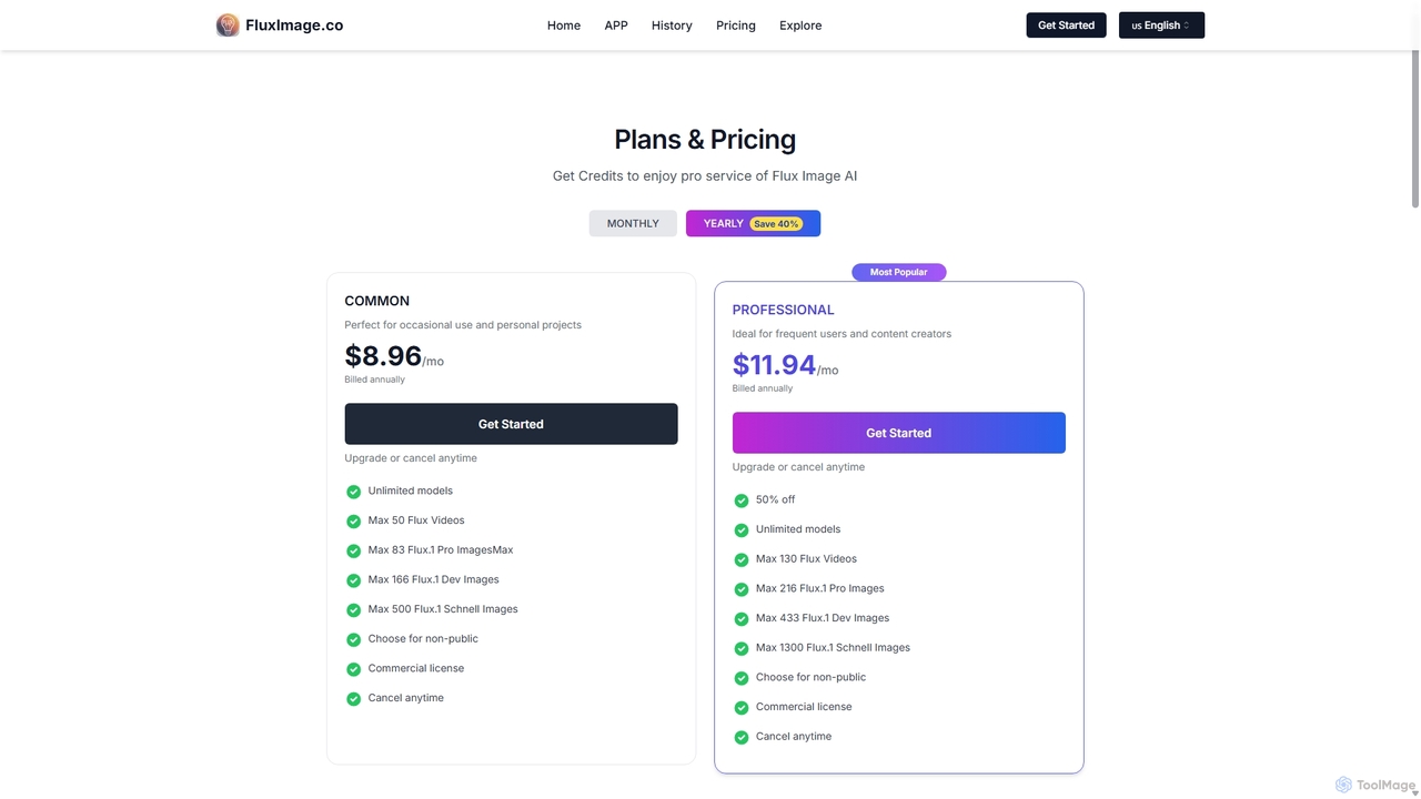 Pricing | FluxImage.co for Fluximage
