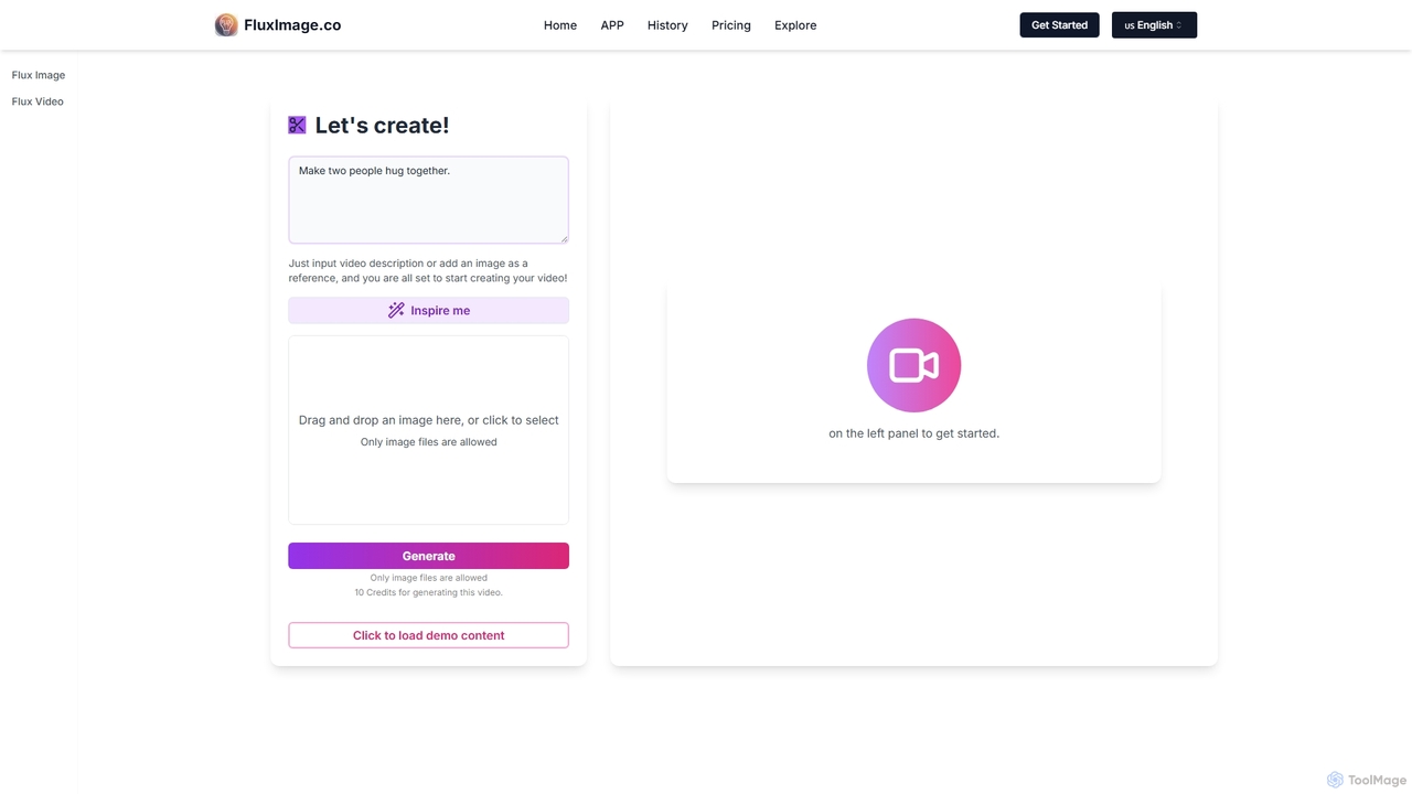 AI Hug Video Generator APP | FluxImage.co for Fluximage