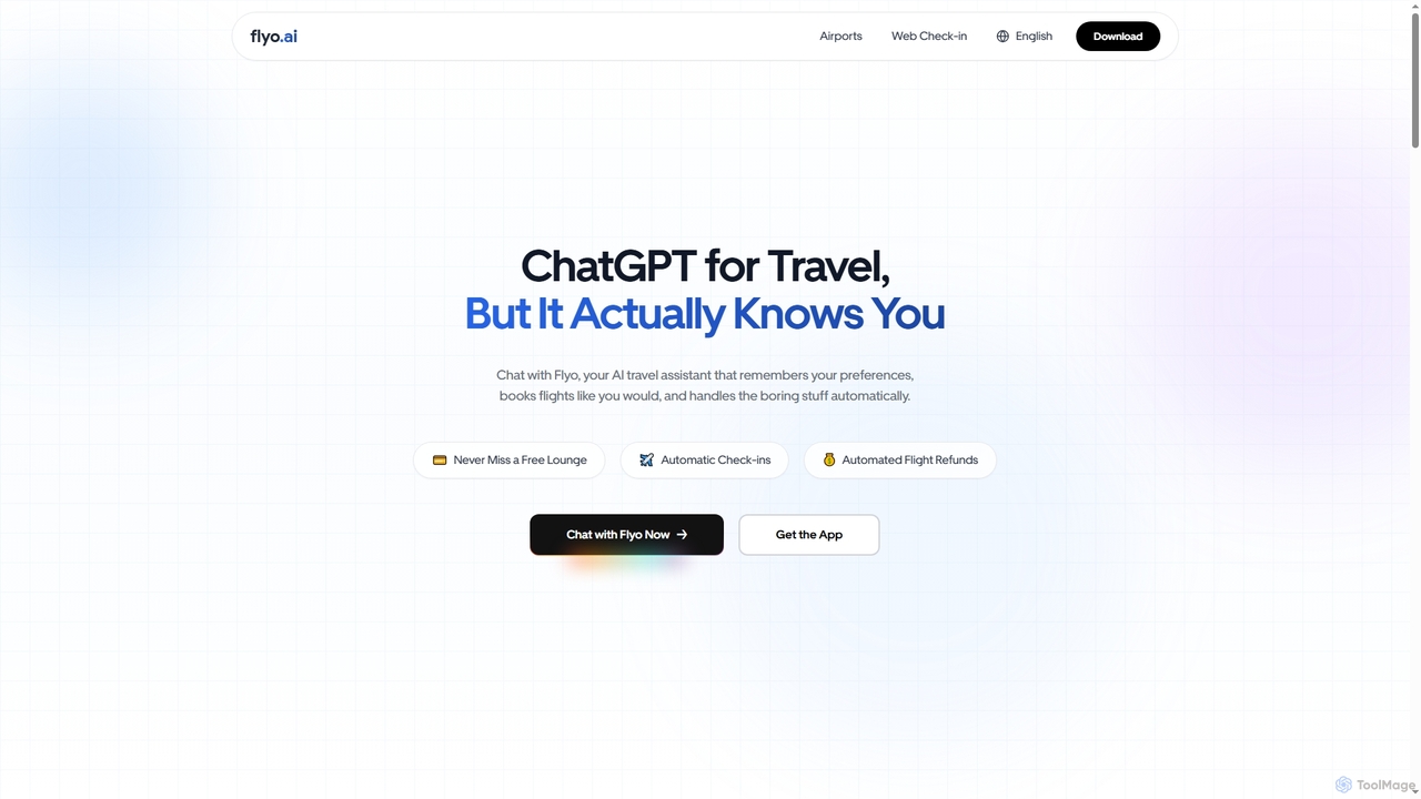Flyo.ai | Copilot for modern travellers – Flight Alerts, One‑Tap Web Check‑In & Lounge Access for Flyo