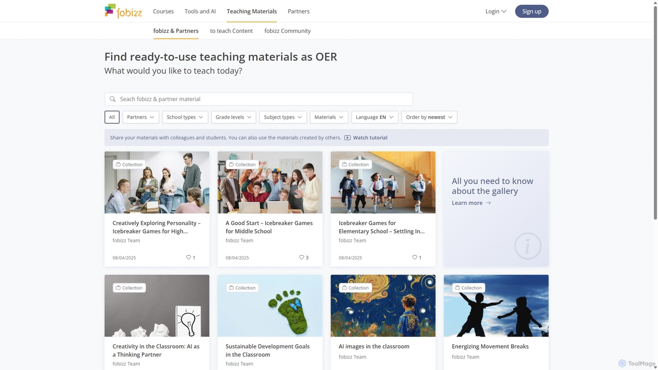 AI Tools, PD Courses, & Teaching Materials for fobizz