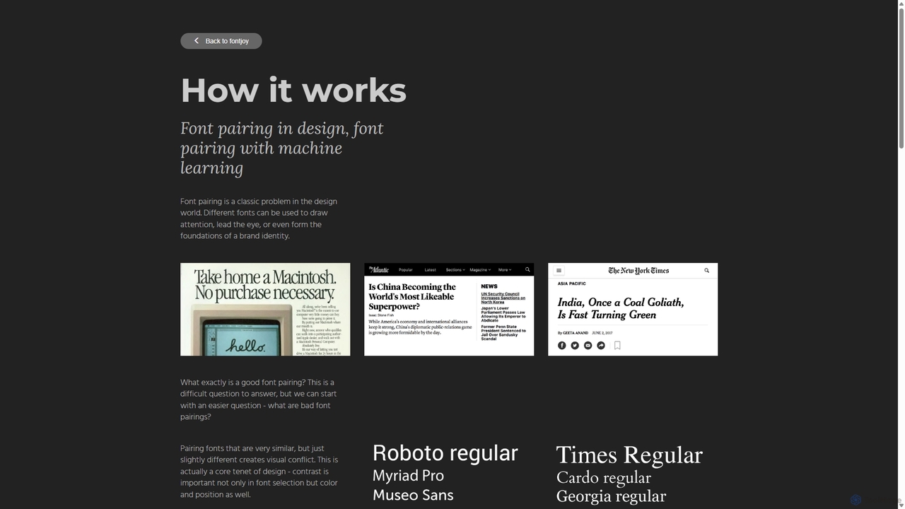 Fontjoy - Font pairing for designers and devs for Fontjoy
