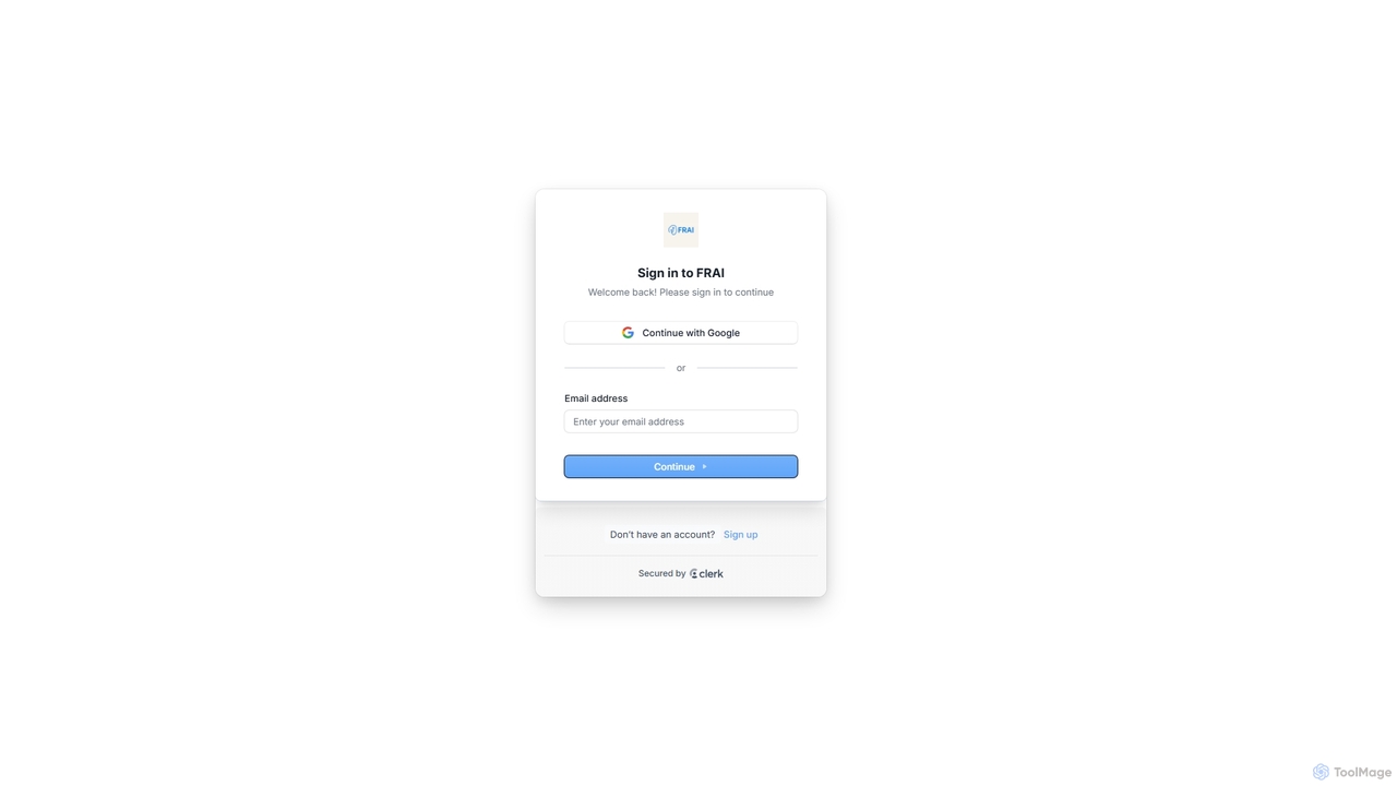 Sign In | FRAI for FRAI