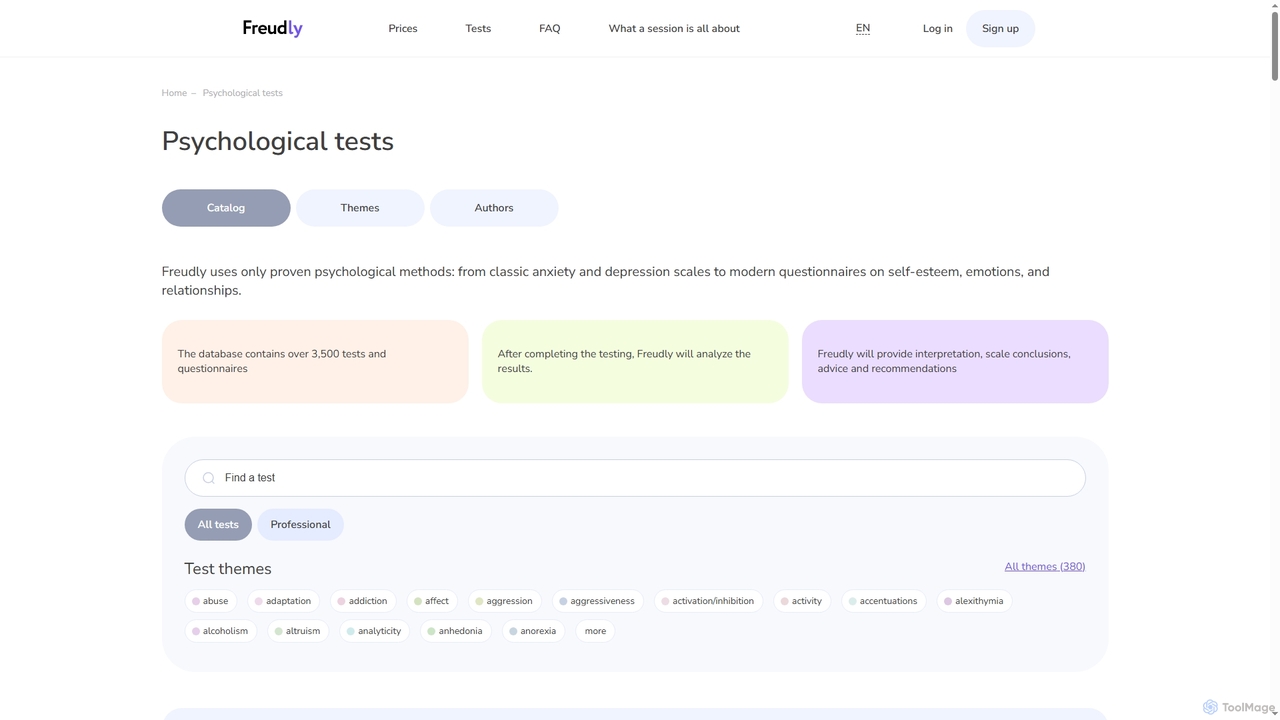 Free Psychological Tests Online | Freudly for Freudly