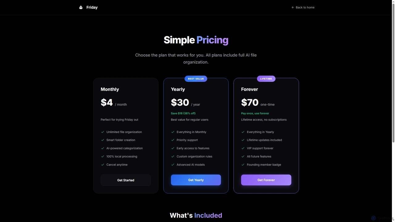 Pricing - Friday for Friday