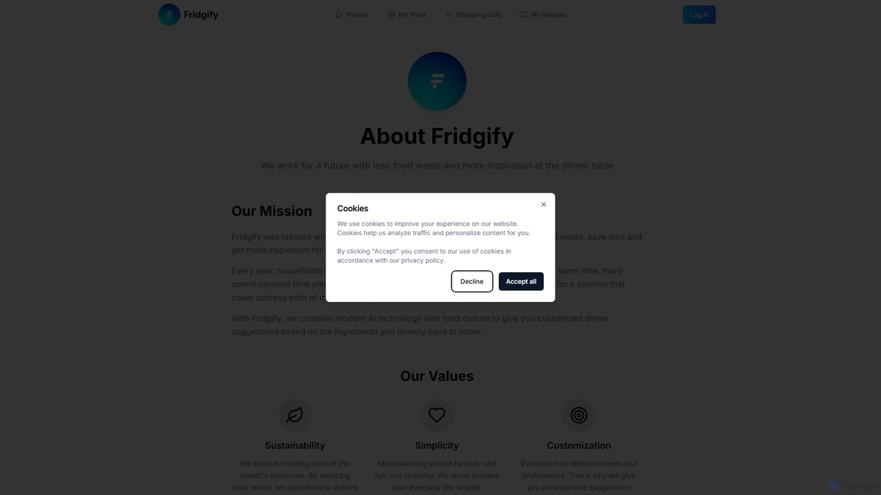 About Fridgify - Our Vision for Less Food Waste for Fridgify