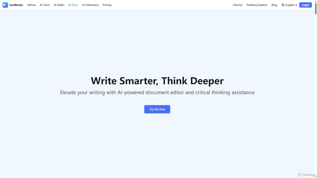 FunBlocks AI Docs: AI-powered Block Editor & Critical Thinking Assistant | Brainstorming & Mind Mapping | FunBlocks AI for FunBlocks
