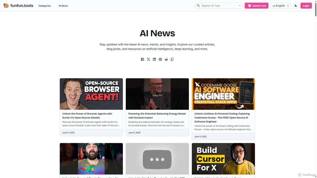 AI News | funfun.tools for Funfun.tools