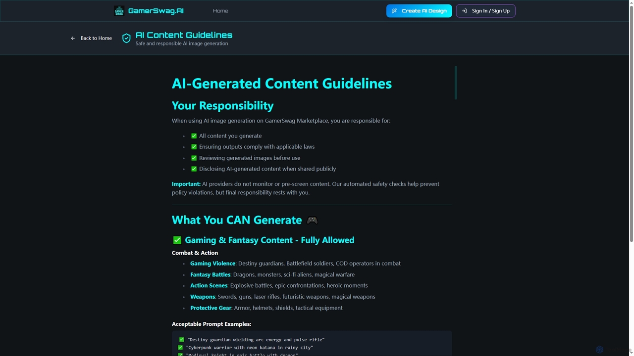 GamerSwag.AI - AI-Powered Gaming Merchandise for GamerSwag