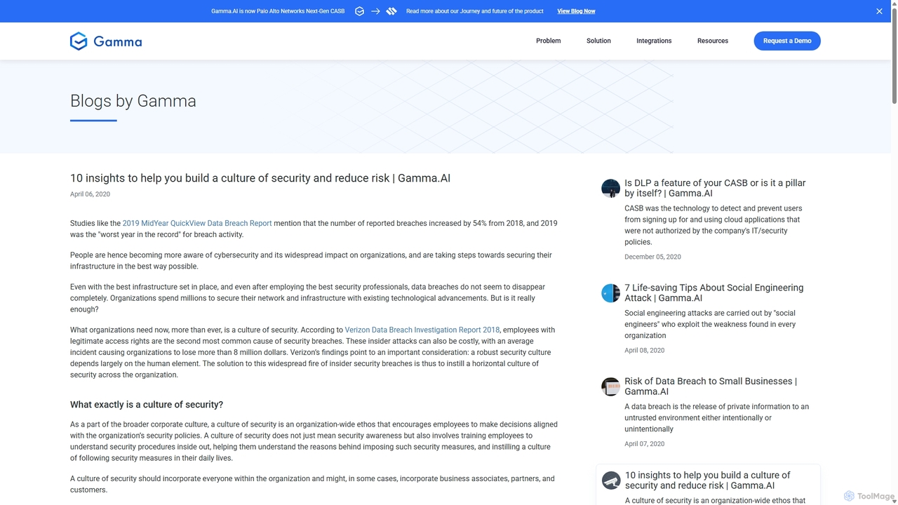 10 insights to help you build a culture of security and reduce risk | Gamma.AI for Gamma.AI