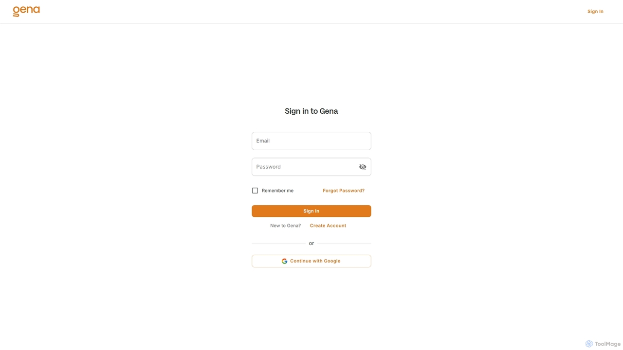 Sign in to Gena | Gena for Gena