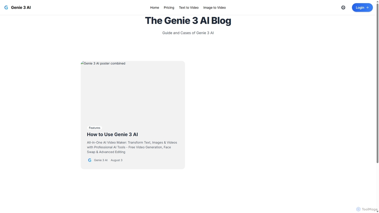 Genie 3 AI Blog | Interactive World Model Tutorials & Research for Genie 3 AI