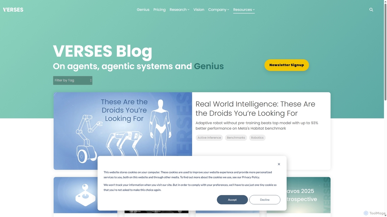VERSES Blog for Genius