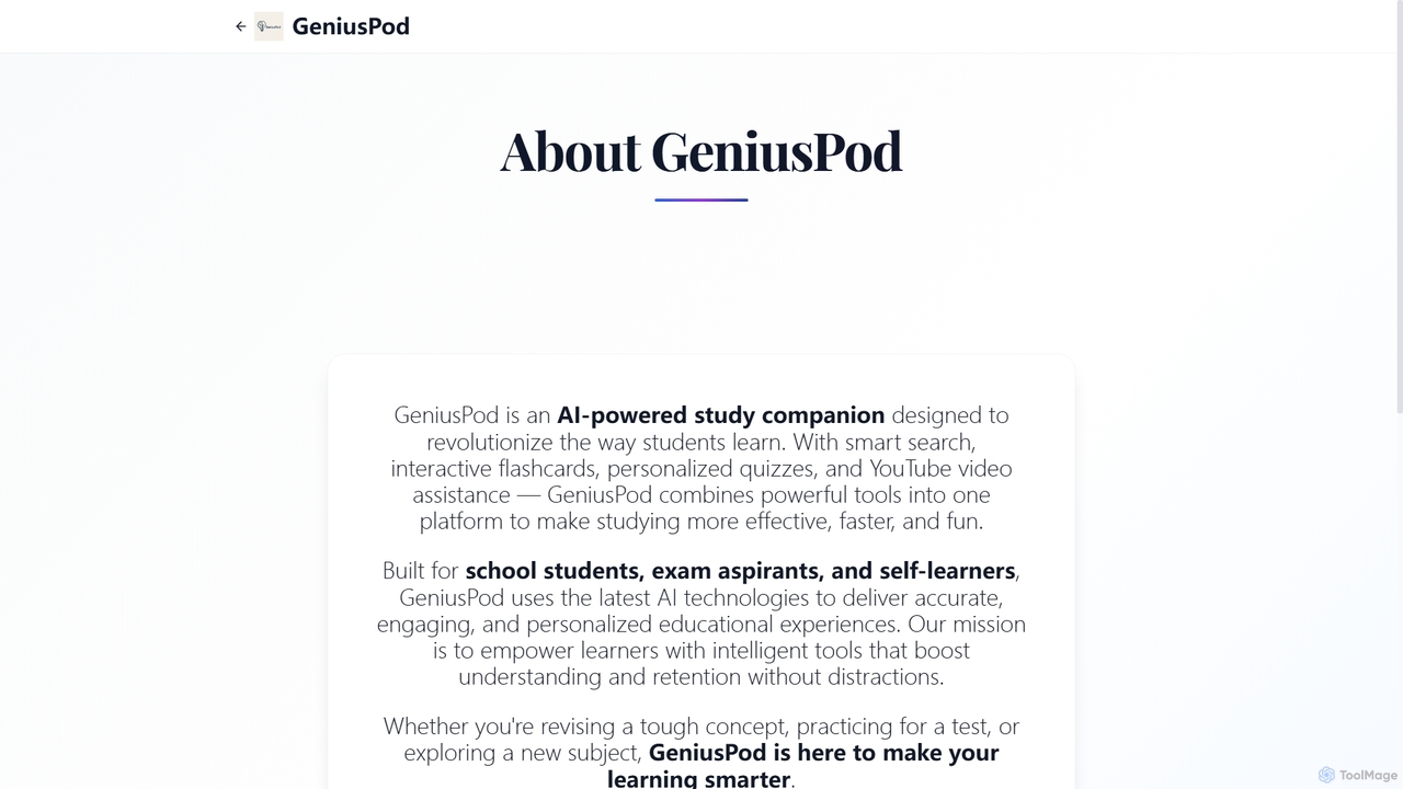 GeniusPod - AI Learning Platform for Geniuspod
