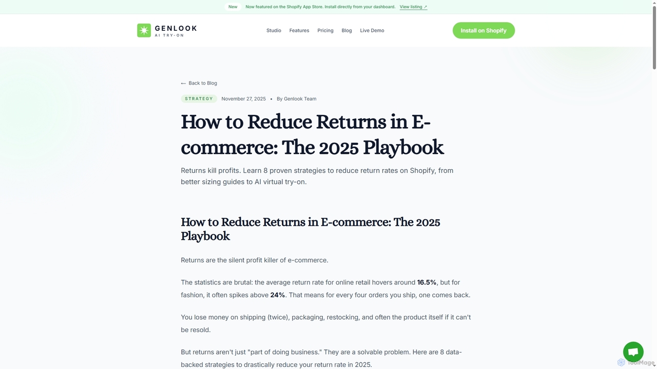 How to Reduce Returns in E-commerce: The 2025 Playbook | Genlook Blog for Genlook