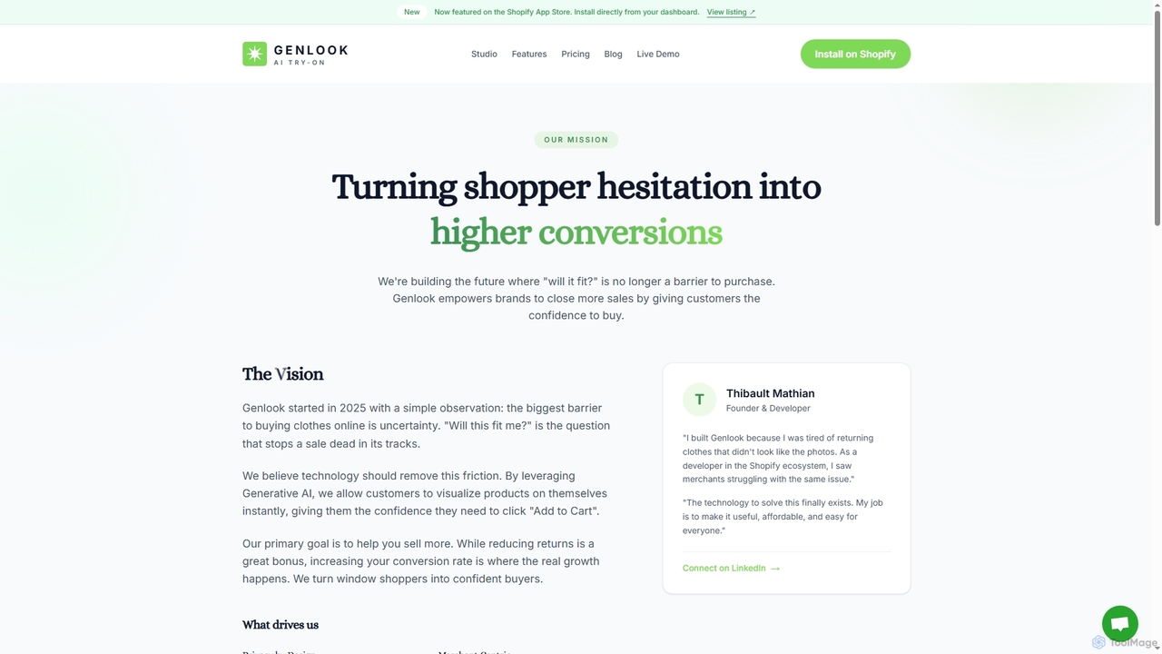 About | Genlook - AI Virtual Try-On for Shopify for Genlook