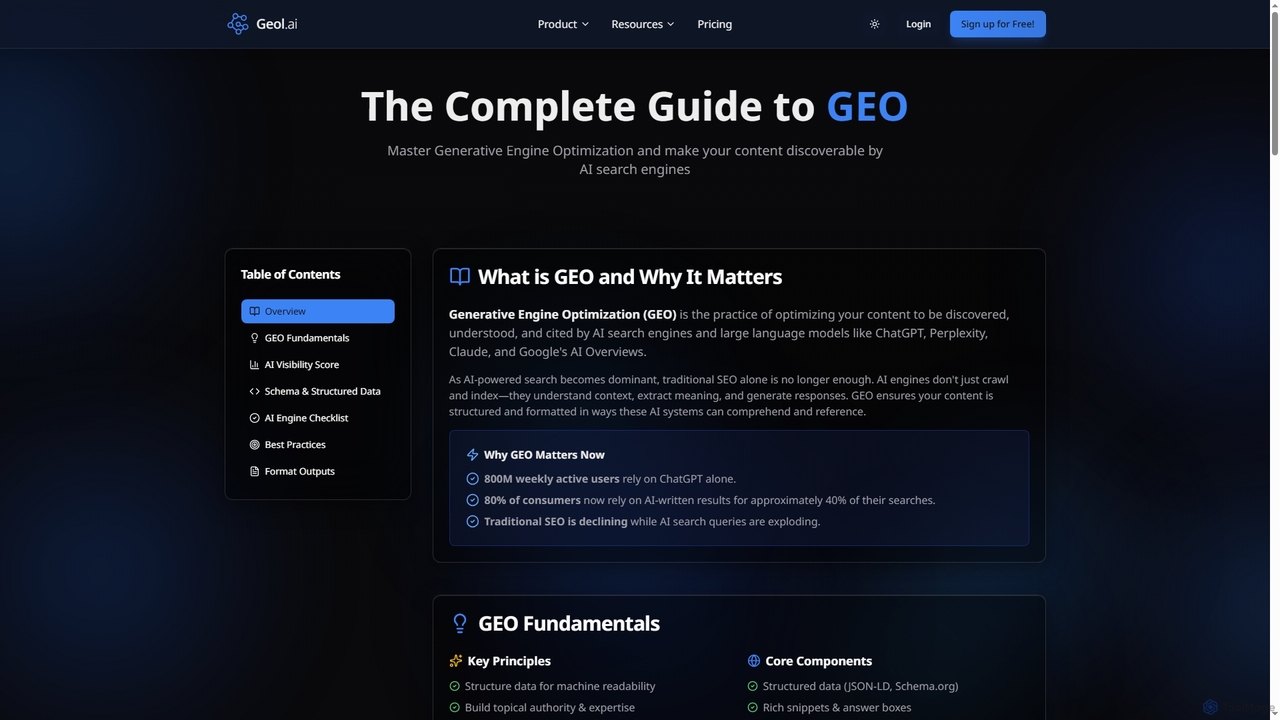 Complete GEO Guide - Master AI Search Optimization | Geol.ai for Geol