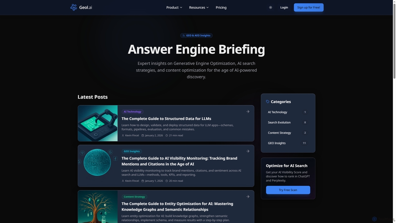 Answer Engine Briefing | Geol.ai for Geol