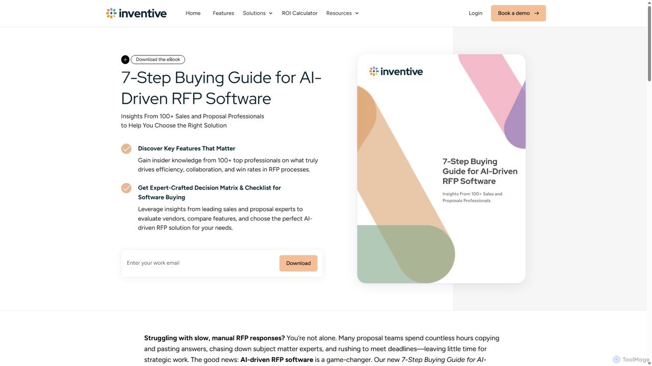 7 - Step Buying Guide for AI-Driven RFP Software | E-Book for Getinventive