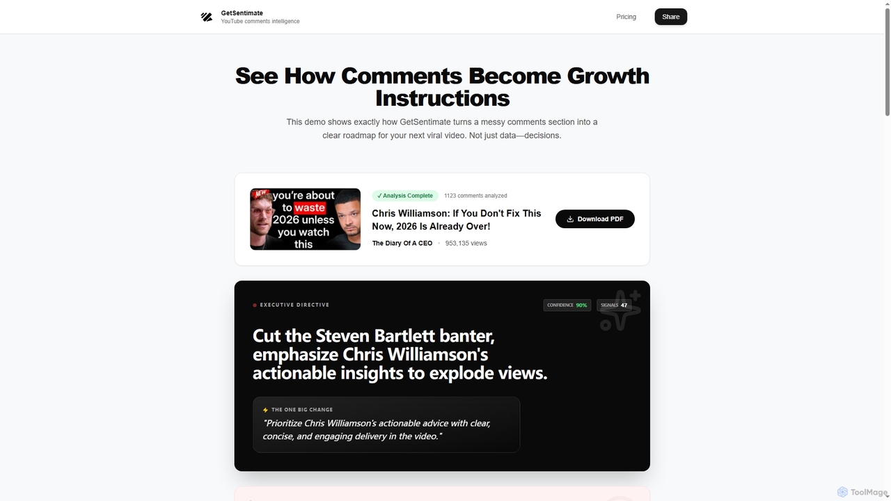 See Growth in Action | GetSentimate | GetSentimate for GetSentimate