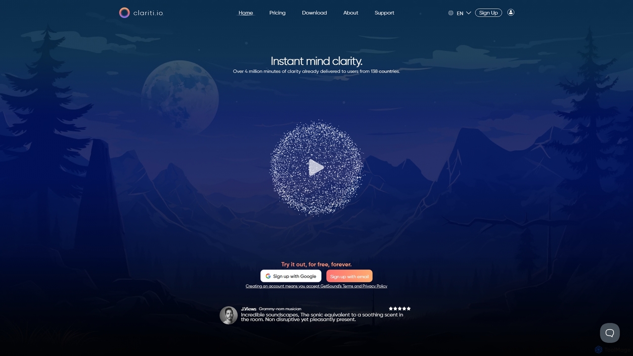 Clariti.io - Instant mind clarity with personalized soundscapes. for Getsound