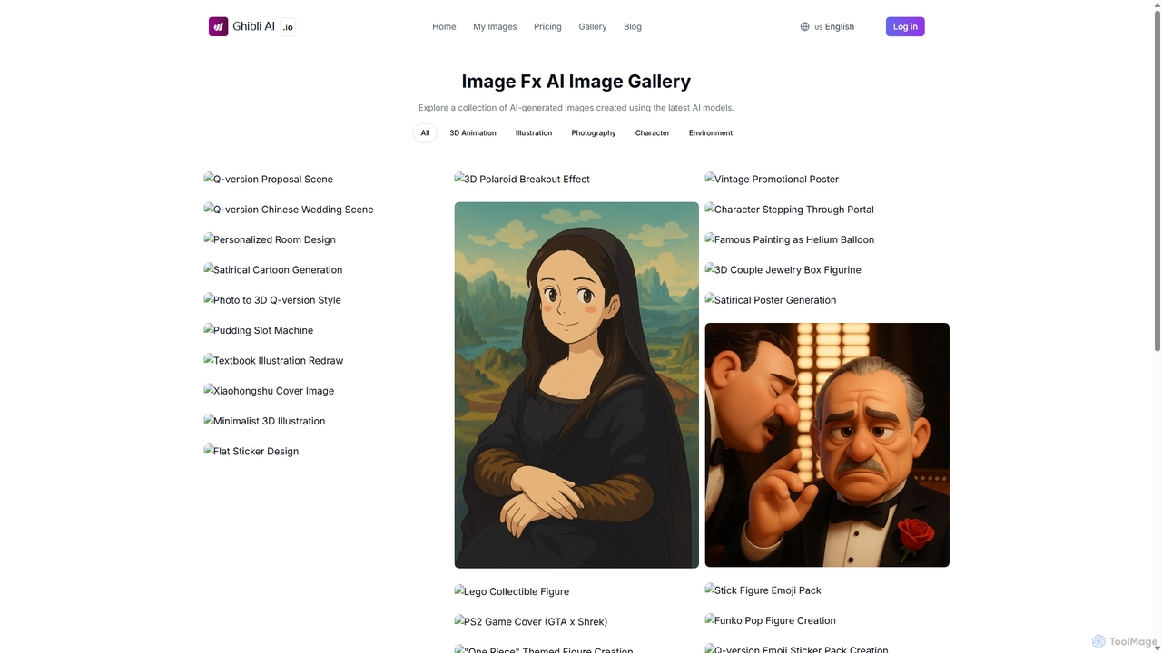 Image Gallery - Explore various Images generated by Image Fx for Ghibli AI