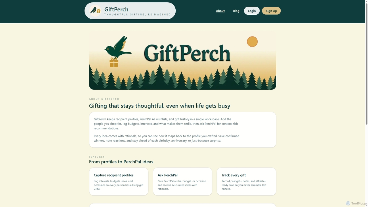 GiftPerch - About for Giftperch