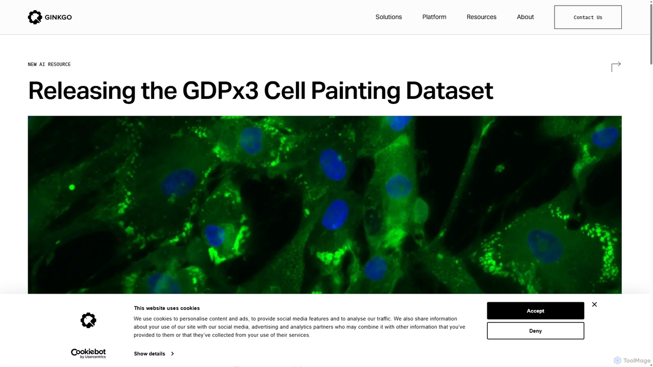 Releasing the GDPx3 Cell Painting Dataset | Ginkgo Bioworks for Ginkgo Bioworks