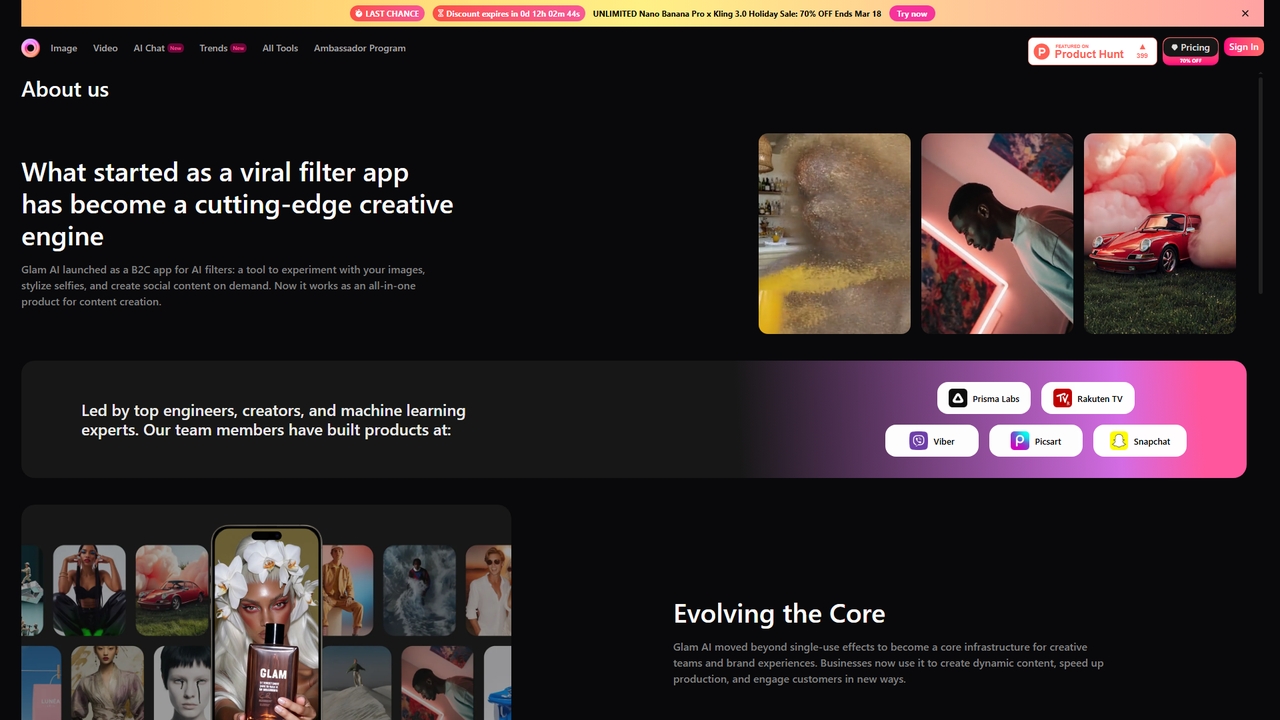 About Glam.AI | From Viral Filters to Creative Engine | Glam.AI for Glam