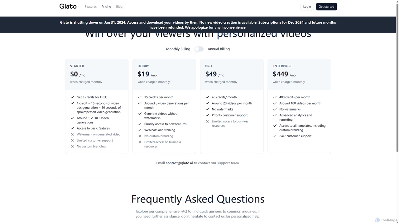 Pricing | Glato AI for Glato AI
