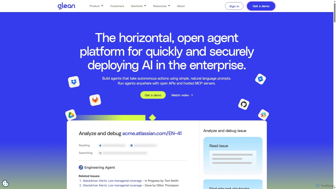 The Work AI platform for AI agents, assistant, & search for Glean