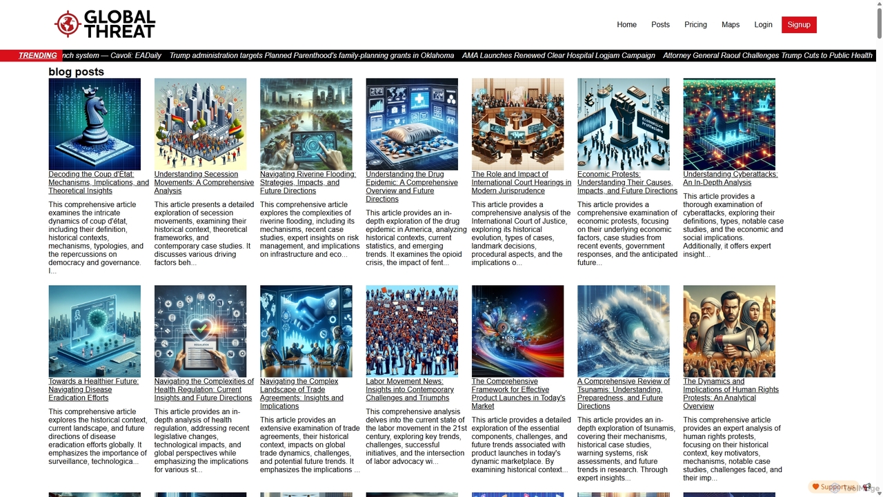 blog posts for Global Threat