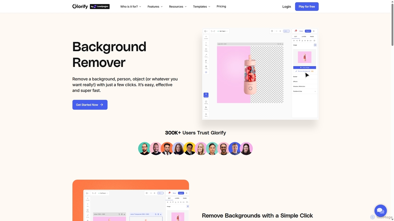 Image Background Remover - Glorify App for Glorify