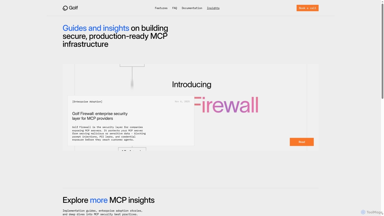golf.dev – Secure MCP Firewall for Enterprises for Golf