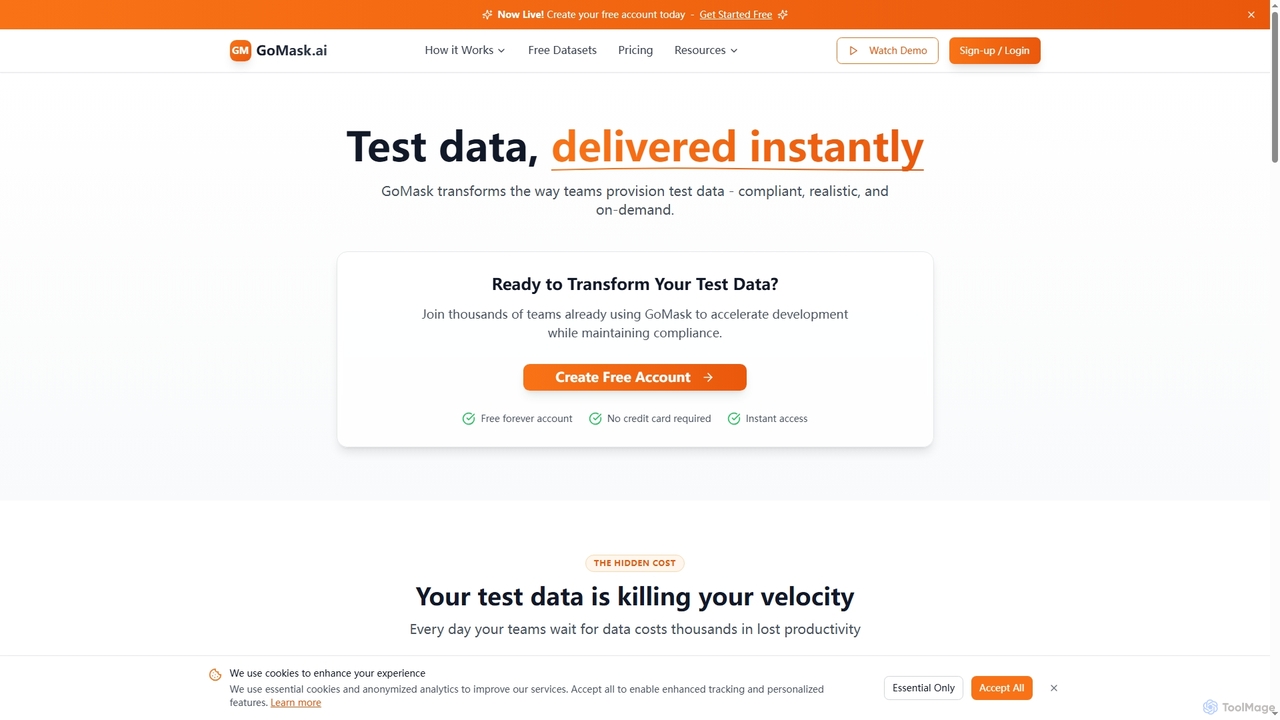 GoMask.ai - AI-Powered Data Masking & Synthetic Data Generation for GoMask