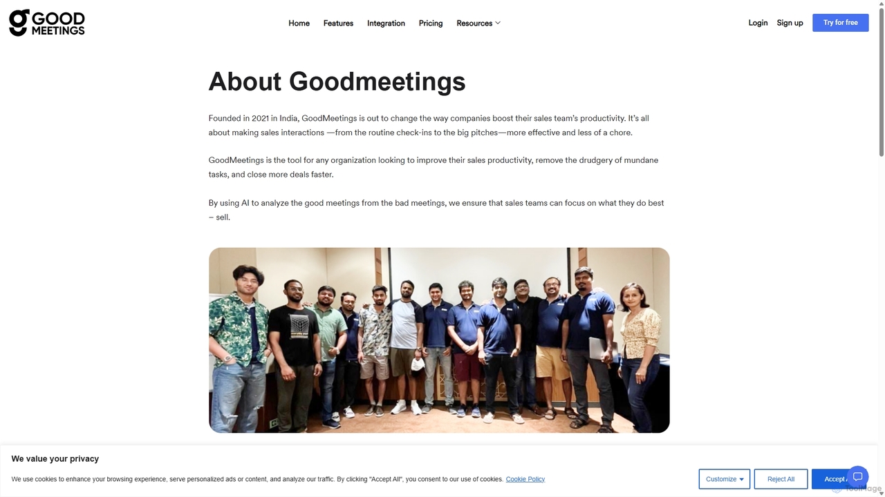 About us - AI Powered Sales Resources for Revenue Teams for Goodmeetings