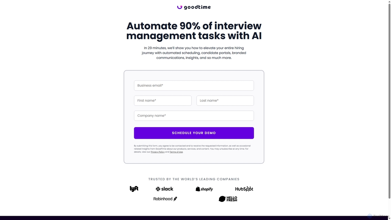 GoodTime Hire Demo Request | GoodTime for GoodTime