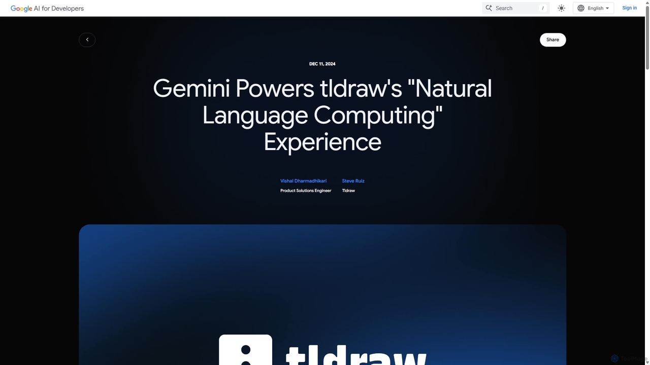 Gemini Powers tldraw's "Natural Language Computing" Experience  |  Google AI for Developers for Google AI for Developers