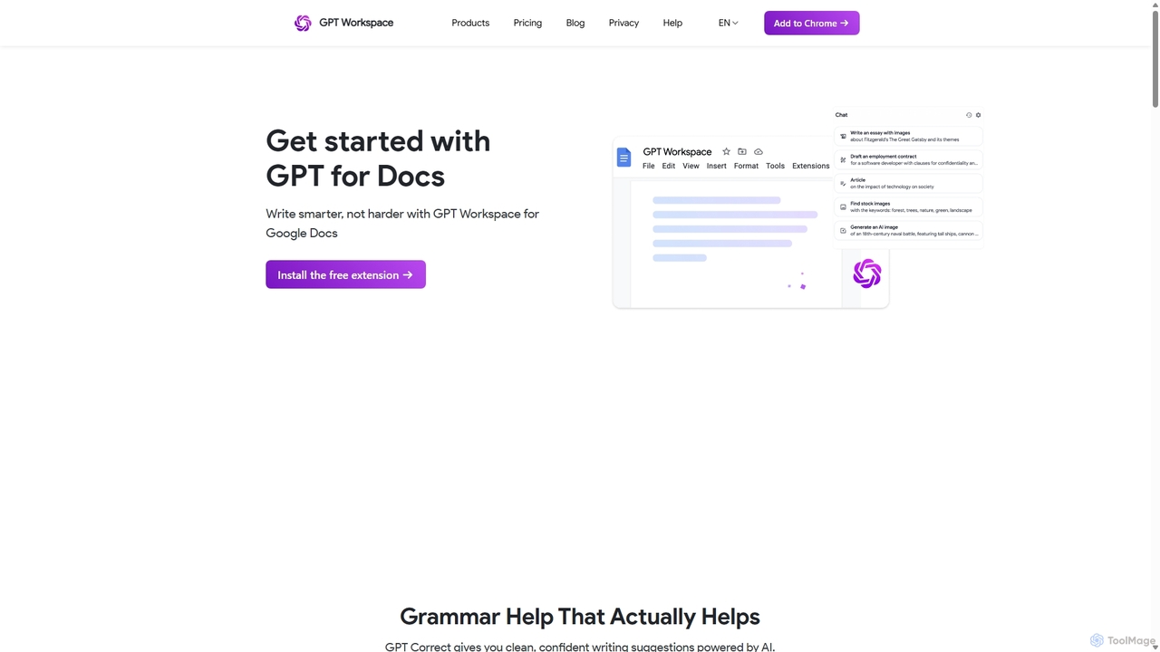 GPT for Google Docs for GPT Workspace