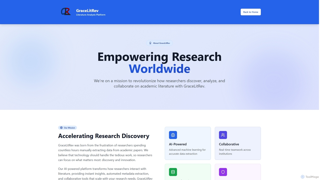 GraceLitRev - AI-Powered Academic Literature Review Platform for GraceLitRev