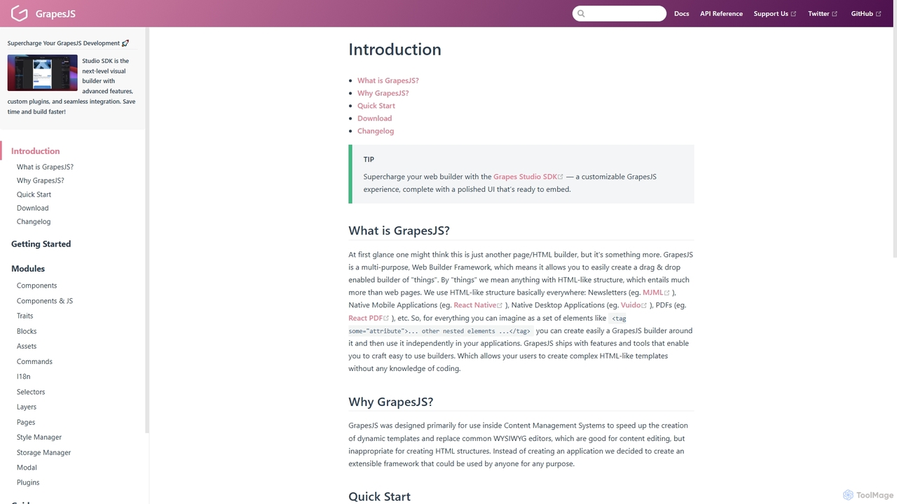 Introduction | GrapesJS for Grapesjs