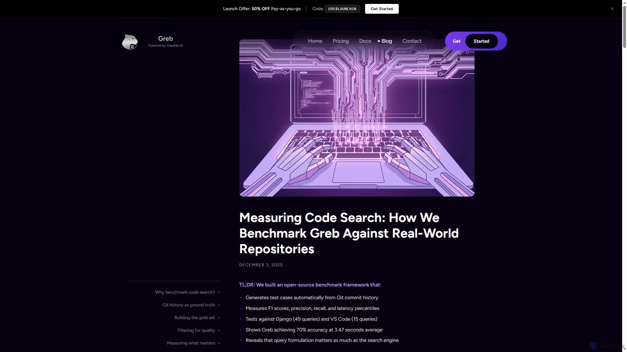 GREB - MCP Code Search for Claude Code, Cursor, Windsurf & Cheetah AI for Greb