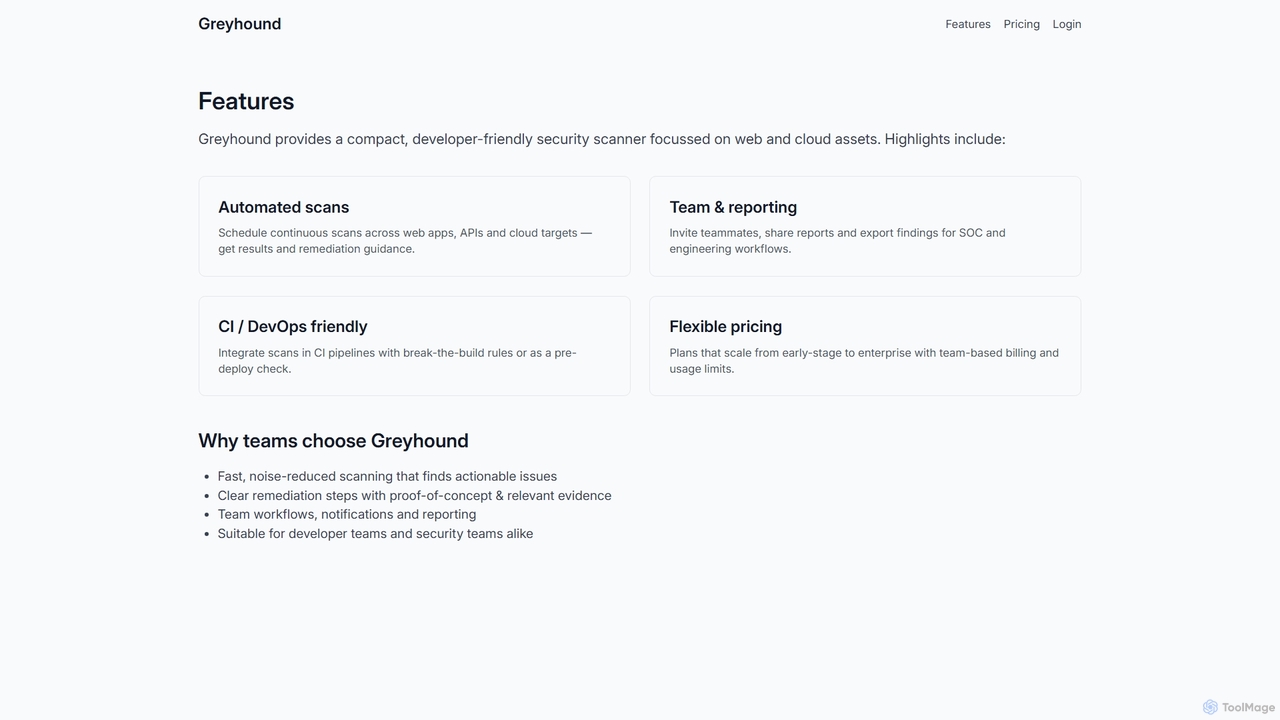 Features — Greyhound for Greyhound