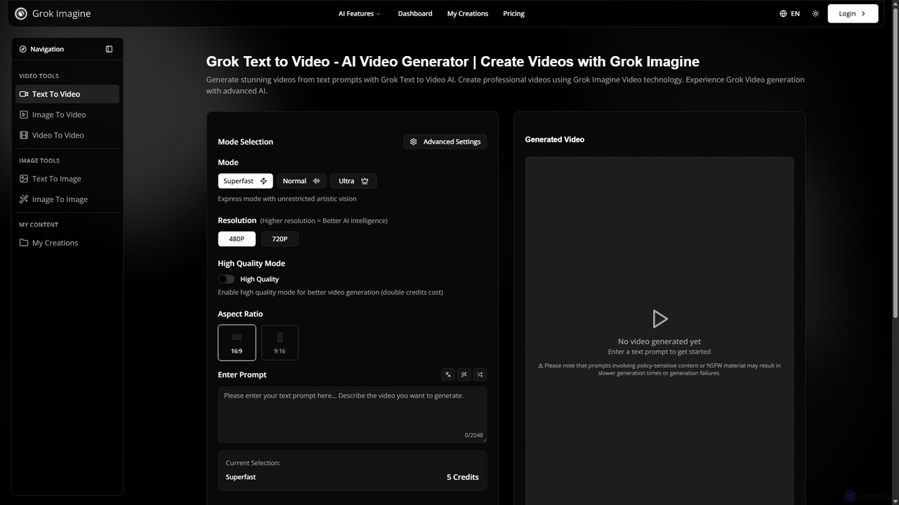Grok Text to Video - AI Video Generator | Create Videos with Grok Imagine - Grok Imagine for Grok Imagine