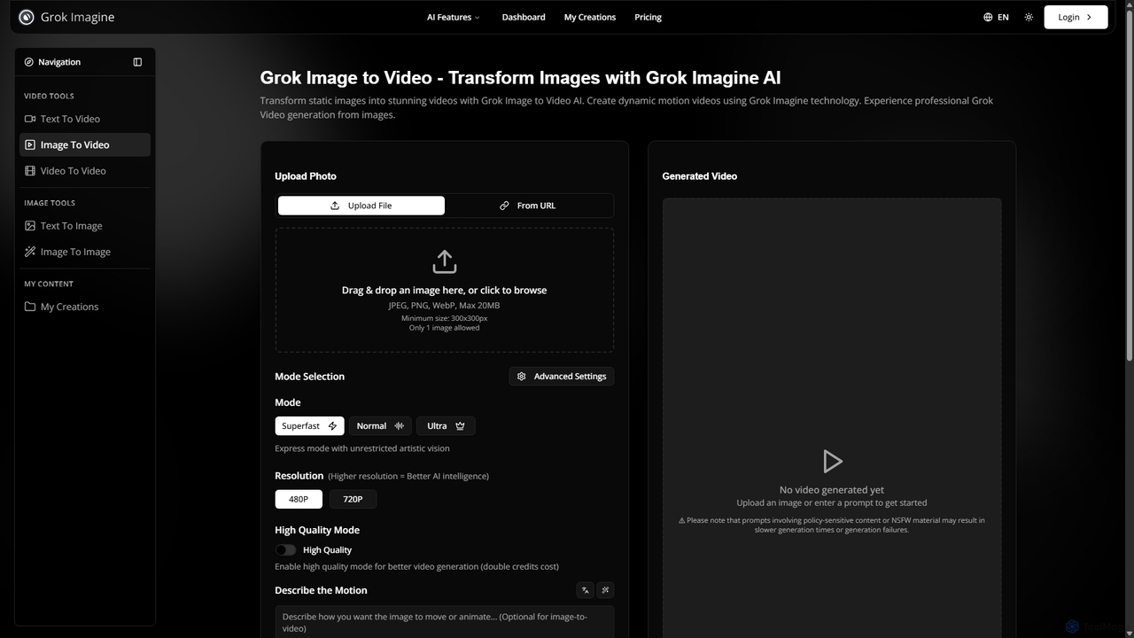 Grok Image to Video - Transform Images with Grok Imagine AI - Grok Imagine for Grok Imagine