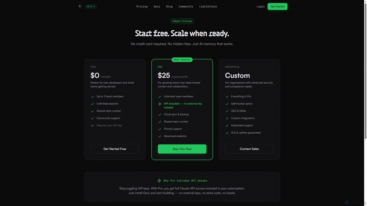 Pricing | Grov for Grov